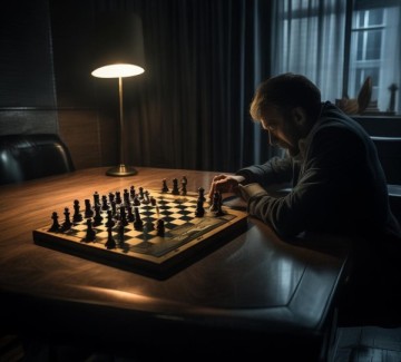 孤灯下的棋局,战略高手在酒店深夜的独白